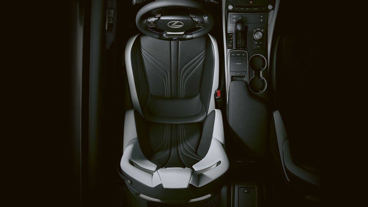 A shot of the RC F's heated seat