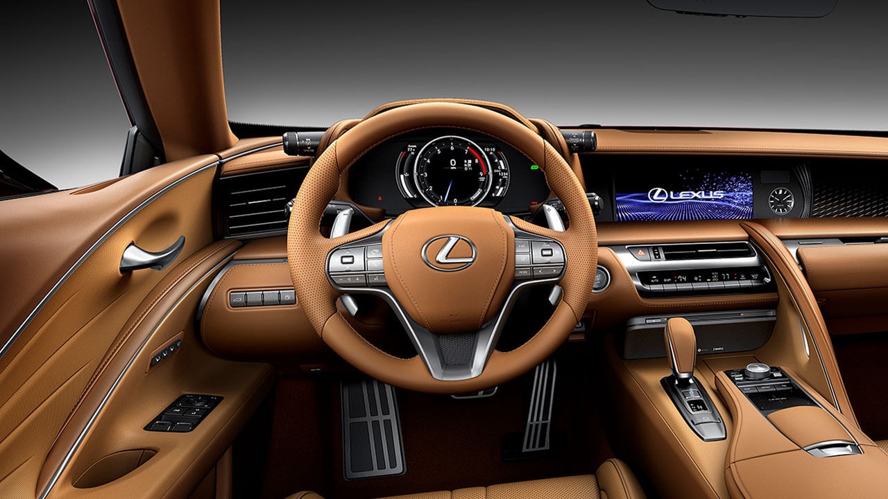 Lexus LC Convertible driver-focused cockpit 